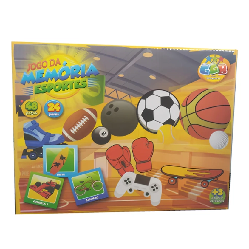 Jogo Da Memoria Esportes 36 Peças GGB