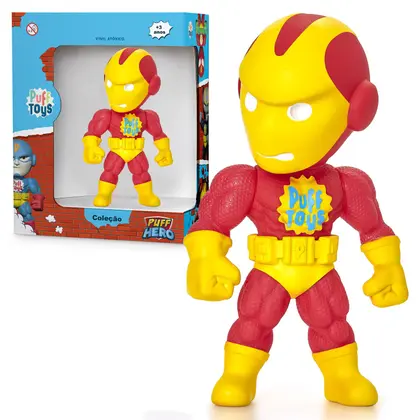 Boneco Homem Super Herói de Ferro Brinquedo Em Vinil Macio - Puff Toys - Image 4
