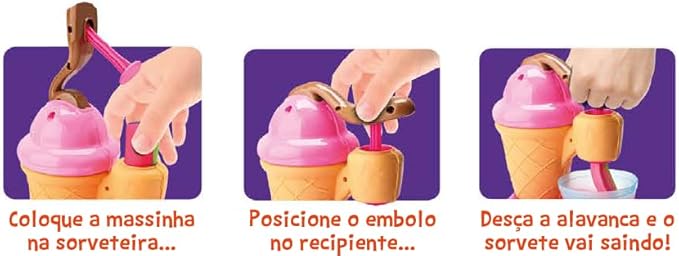 Sorveteria de Massinhas Maria Clara e JP 4 Potes - Divertoys - Image 2