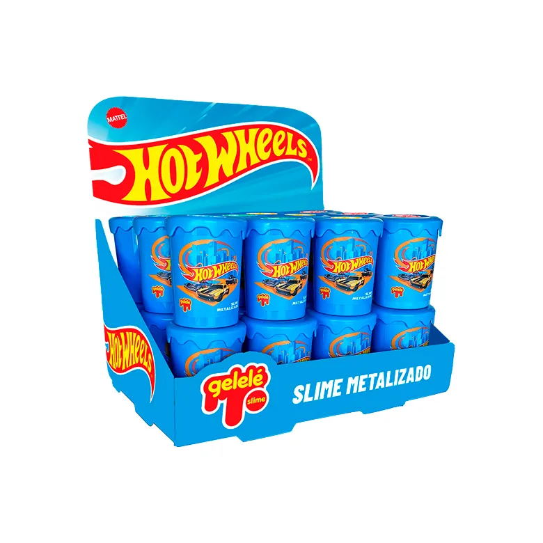 Slime Metalizado 180G HOT Wheels Sortido Doce Brinquedo