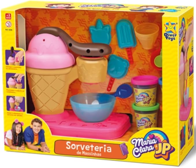 Sorveteria de Massinhas Maria Clara e JP 4 Potes - Divertoys