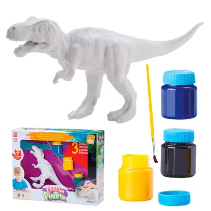 Collection Pintura Dino Brinquedo De Pintura Infantil Com 3 Tintas Coloridas E 1 Pincel Incluso - Bee Toys - Image 2
