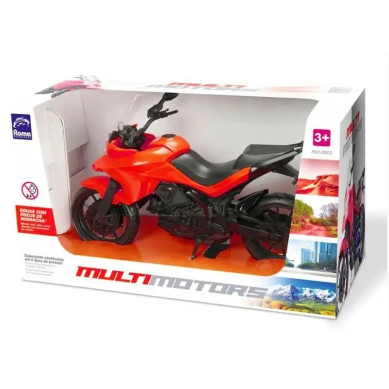 Moto Infantil Multi Motors - 26,5cm - Pneus Borracha - Roma - Roma Brinquedos
