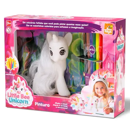 Little Bee Unicórnio Pintura Brinquedo Educativo Com Canetinhas Coloridas Lavável - Bee Toys - Image 6