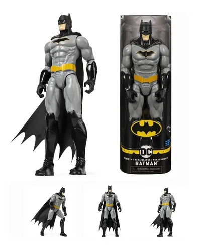 Boneco Batman - Cinza e Preto 30cm