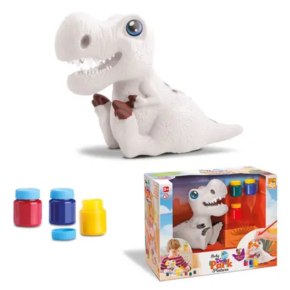 Brinquedo Infantil Dinossauro Baby Dino Park Pintura com 3 Tintas para Colorir - Bee Toys - Image 2