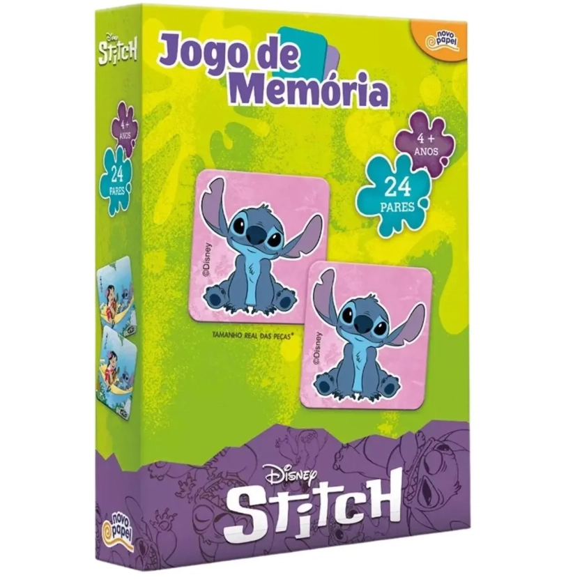 Jogo Da Memória Disney Stitch 24 Pares - Toyster 8075