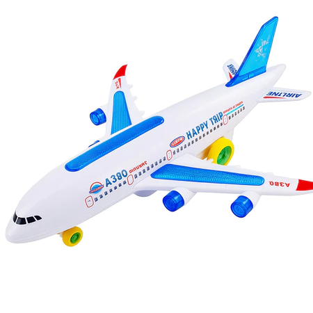 Avião Airbus A380 Avião De Brinquedo Bate E Volta Luz E Som - Image 2