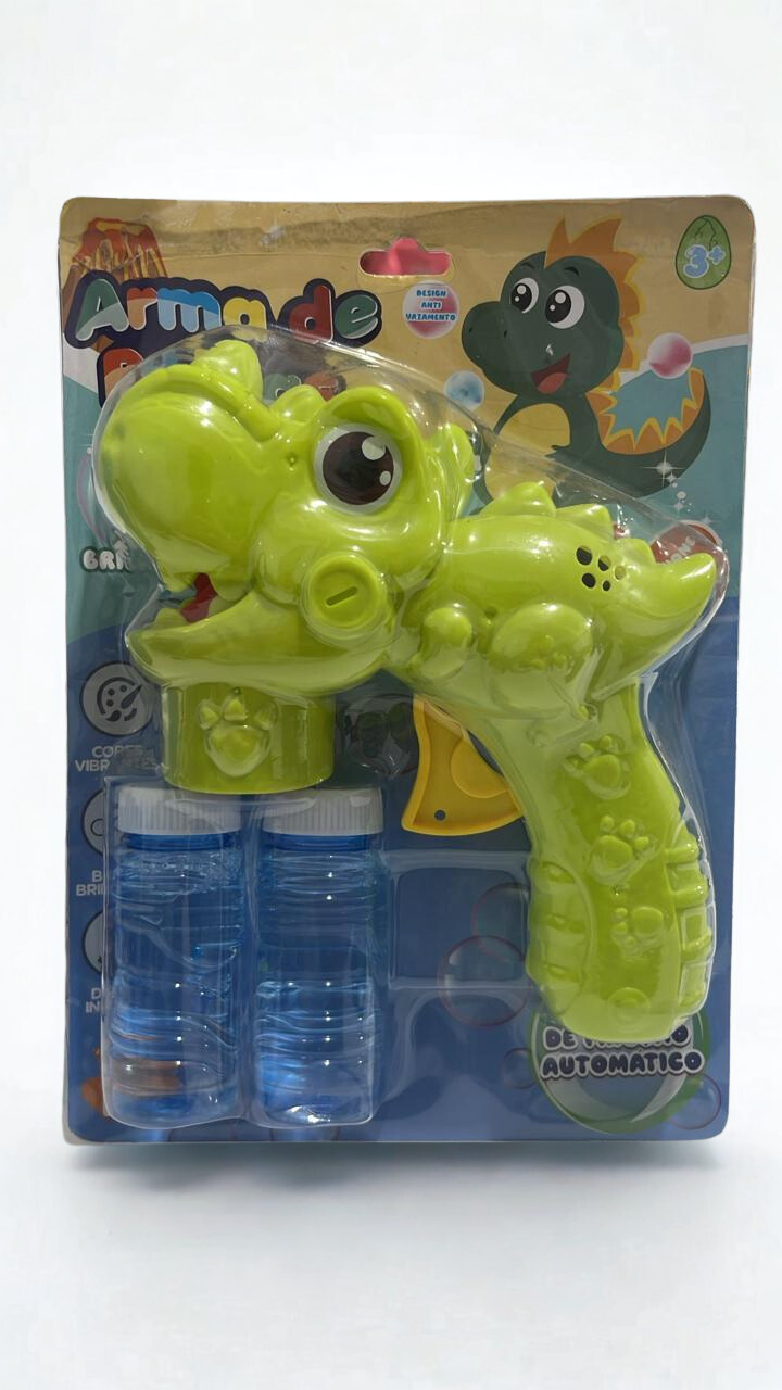 Brinquedo For Kids Lançador de Bolha De Sabão Dino