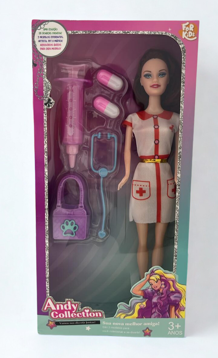 Boneca Andy Collection Médica com Acessórios – For Kids