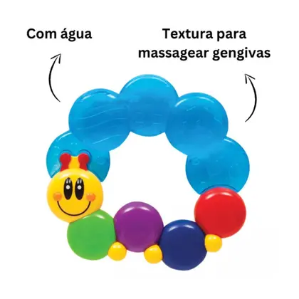 Mordedor Lagartinha Para Bebê Com Água - Alívio - Centopeia - Image 2