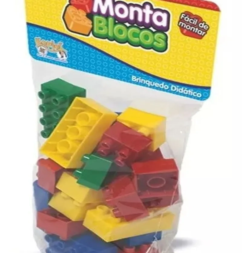 Blocos de Montar Monta Blocos Solapa c/ 48 Peças Kepler