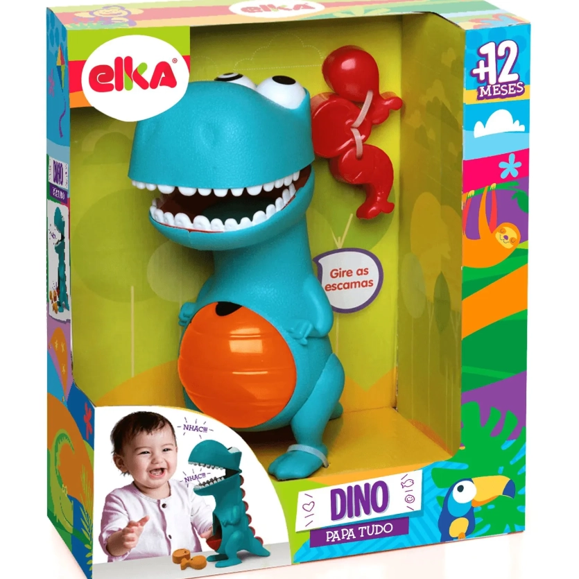 Boneco infantil Dino Papa Tudo 22 cm - Elka