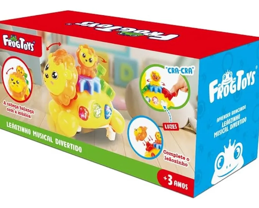 Brinquedo Musical De Bebê Leãozinho Frog Toys