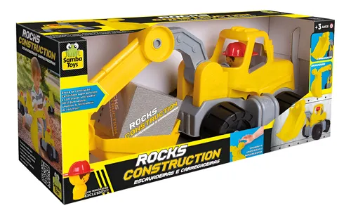 Escavadeira Brinquedo Caminhão Rocks Construction Samba Toys