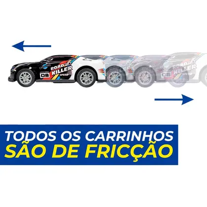 Carrinhos De Brinquedo Dk Toys Carros Coloridos Miniaturas Com Fricção 6 Unidades - Image 2