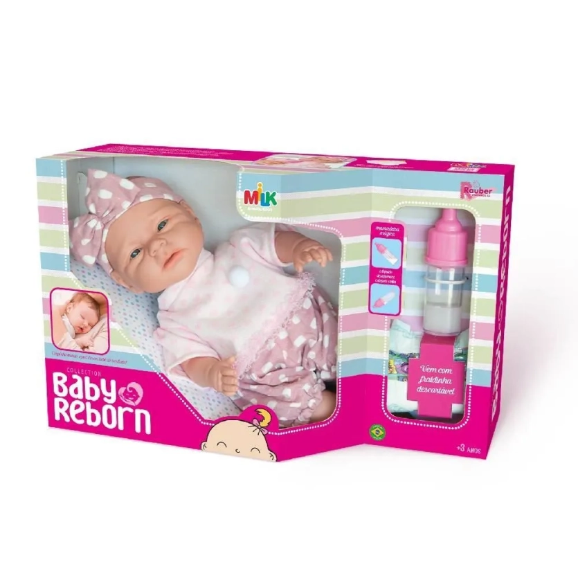 Boneca Coleção Bebê Reborn Milk Brinquedos