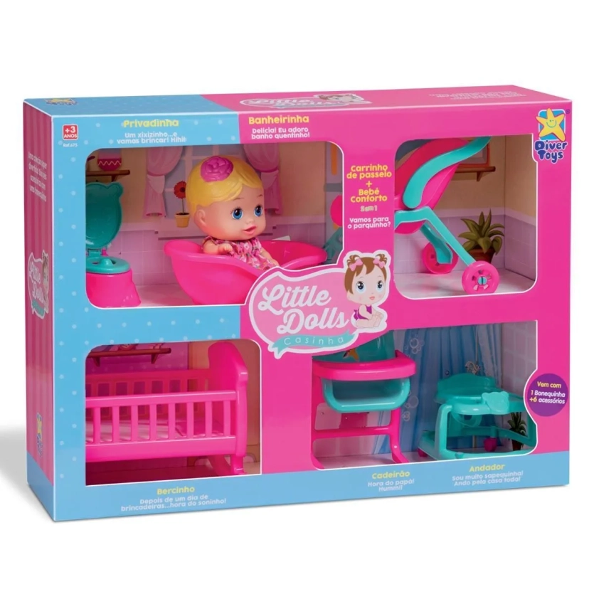 Little Dolls Casinha 8023 Divertoys - Rosa